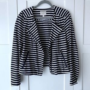 Navy and White Striped Jacket